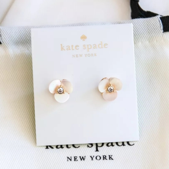 Kate Spade Reversible Disco Pansy Pearl Earrings - Picture 2 of 4